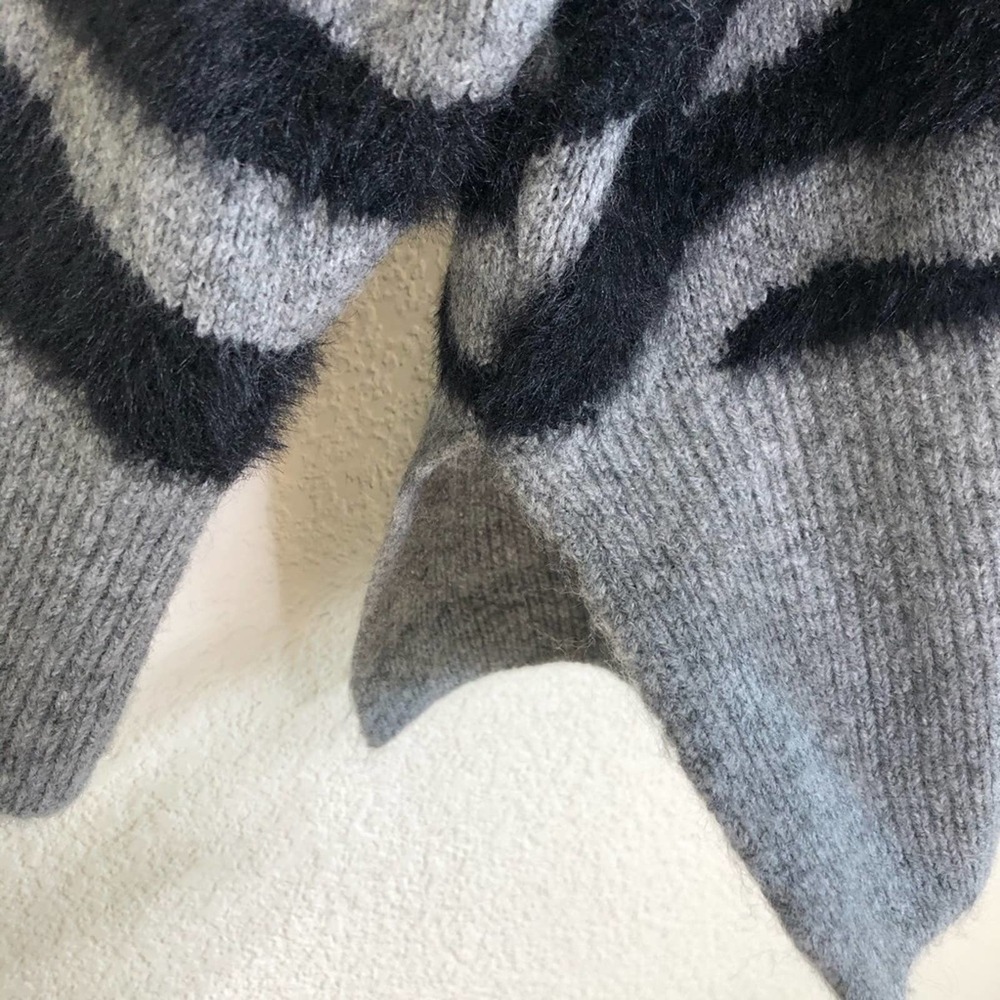 Anthropologie Twine & String Zebra Knit Sweater - Picture 3 of 6